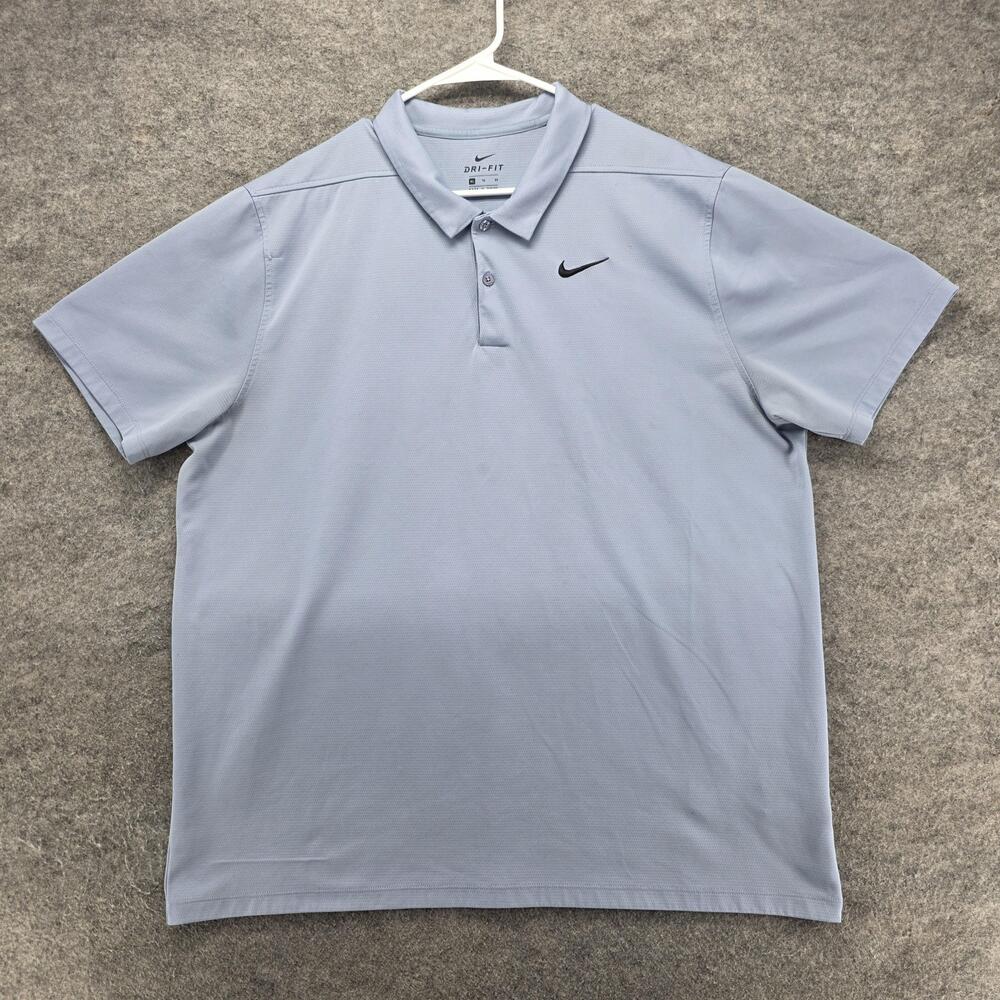 Nike Dri-FIT Polo Shirt Mens XL Blue Golf Performance Moisture Wicking